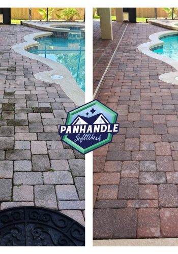 pavers before and after cleaning